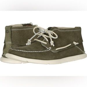 Ugg Mens Moc Chukka Slip on Leather Shoe Boots Beach Moc Sage Green 9.5